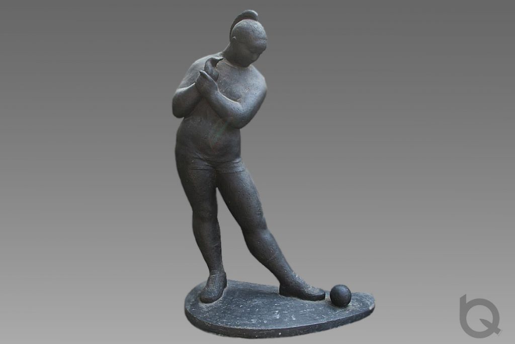 胖女人铸铜人体雕塑